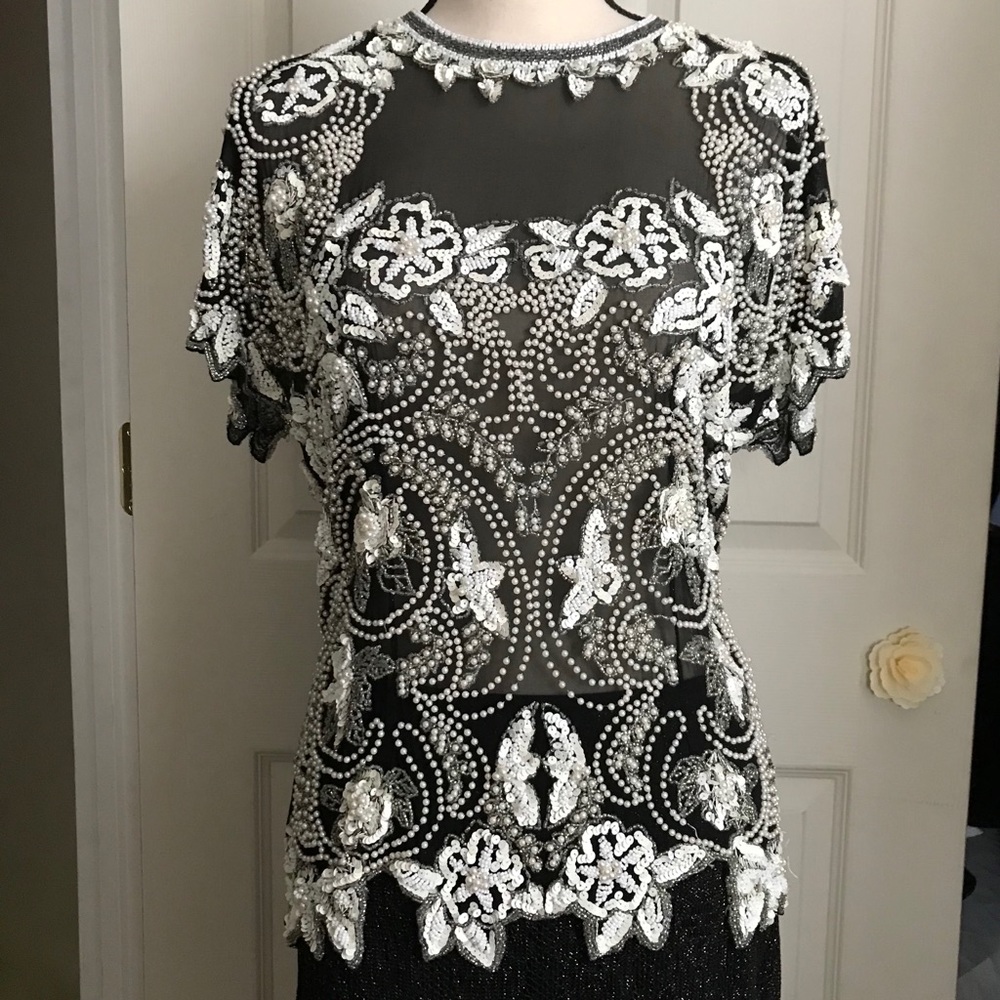 Vintage Beaded Blouse